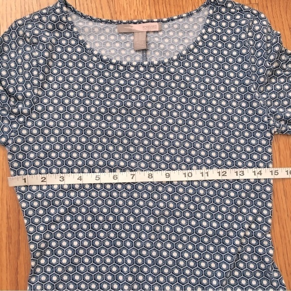 Forever 21 Blue White Crew Neck Long Sleeves Pullover Midi Sheath Dress - Picture 9 of 14